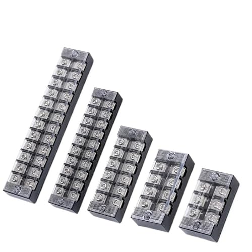 RQLVZHGK Dual Row Strip Screw Terminal Block Fixed Wiring Board Wire Connector TB-2503/TB2506/TB-2508/TB-2510/TB-2512 25A MAYAIYIN(TB-2504) von RQLVZHGK