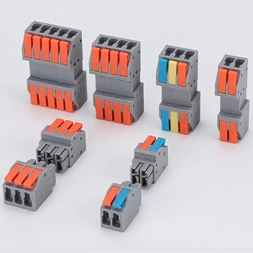 RQLVZHGK Quick Docking Wire Connector Push-in Terminal Block High Power Compact Splitter Cable Male and Female Docking MAYAIYIN(N6D-4PC,Taglia unica) von RQLVZHGK