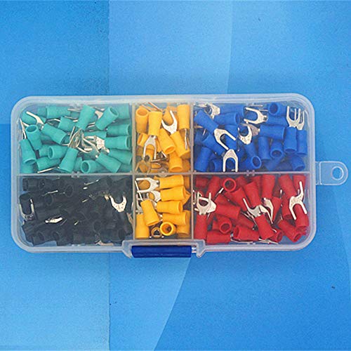 RQLVZHGK SV2-3 Fork Spade Y-Type U-Type Wire Crimp Pressed terminals Cable Wire Connector Kit. MAYAIYIN von RQLVZHGK