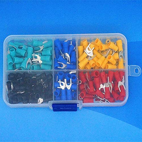 RQLVZHGK SV3.5-4 Fork Spade Y-Type U-Type Wire Crimp Pressed terminals Cable Wire Connector Kit. MAYAIYIN von RQLVZHGK