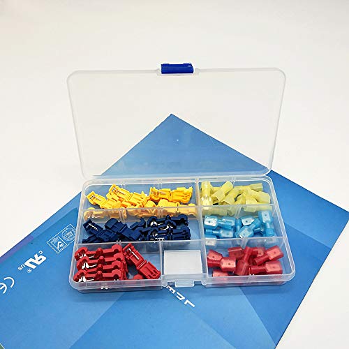 RQLVZHGK T1/2/5 T-Type Quick Disconnects Break-Free Terminal Blocks Wire Connector Splitter Clips Kit. MAYAIYIN von RQLVZHGK