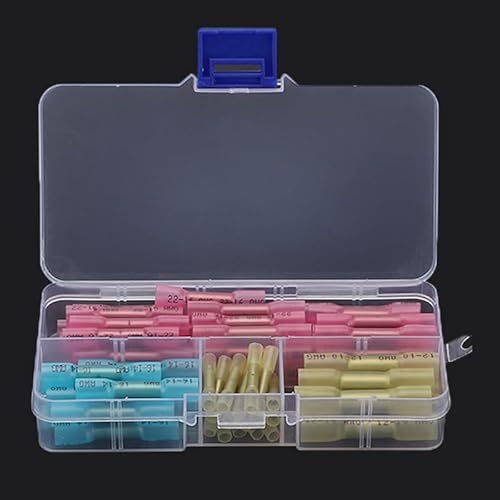 RQLVZHGK Waterproof Heat Shrink Wire Connectors Insulated Seal Butt Splice Crimp car Cable Kit Electrical Tube Sleeve Terminals Marine MAYAIYIN(Boxed 115PCS) von RQLVZHGK