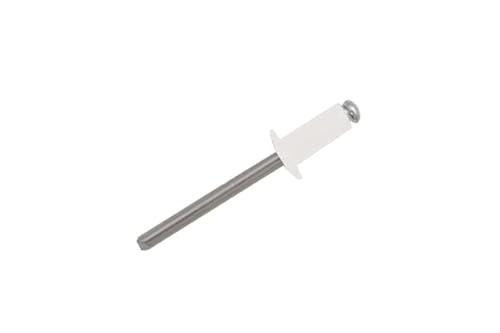 RS PRO Blind Niet, Ø 3.2mm x 10mm, Weiß, Aluminium, 3.3mm aus Stahl, Packung a 100 Stück von RS PRO