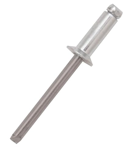 RS PRO Blind Niet, Ø 4mm x 10mm, Grau, Aluminium, 4.1mm, min. 4mm, max. 6mm, Packung a 100 Stück von RS PRO