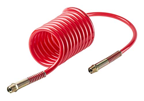 RS PRO CPC Polyurethan Spiralschlauch Rot mit BSPT 3/8 Anschluss, Innen-Ø 8mm x 2m, 10bar von RS PRO