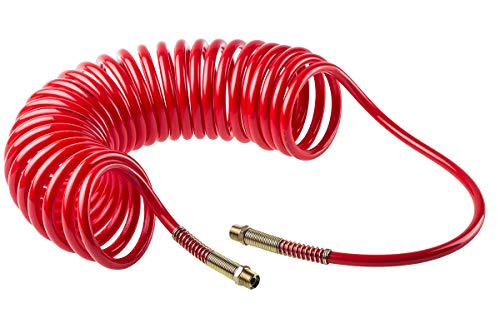 RS PRO CPC Polyurethan Spiralschlauch Rot mit BSPT 3/8 Anschluss, Innen-Ø 8mm x 6m, 10bar von RS PRO