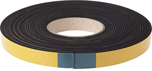 RS PRO EPDM Schaumstoff Klebeband, Schwarz, Stärke 3mm, 20mm x 10m, Packung a 10 Meter von RS PRO