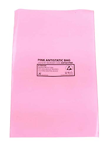 RS PRO ESD Beutel Pink, Stärke 0.075mm x 125mm x 75mm, 100 Stück, Packung a 100 Stück von RS PRO