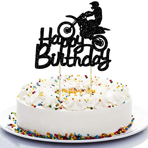 Motorrad Cake Topper Scooter Cupcake Topper Motorrad Happy Birthday Cake Topper für Mann Geburtstag Party oder Jungen Geburtstag von RS