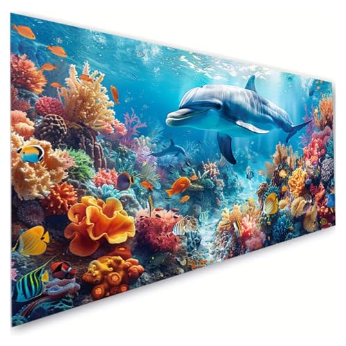 Diamond Painting Delphin Diamond Painting Erwachsene Groß XXL 70x140cm,5D Diamant Paintings Bilder Tier Malen Nach Zahlen Anfänger,DIY Full Drill Diamant Malerei Stickerei Bastelset,Zimmer Deko G2-605 Diamond Painting Delphin Diamond Painting Erwachsene Groß XXL 70x140cm,5D Diamant Paintings Bilder Tier Malen Nach Zahlen Anfänger,DIY Full Drill Diamant Malerei Stickerei Bastelset,Zimmer Deko G2-605 von RSZYUUNG