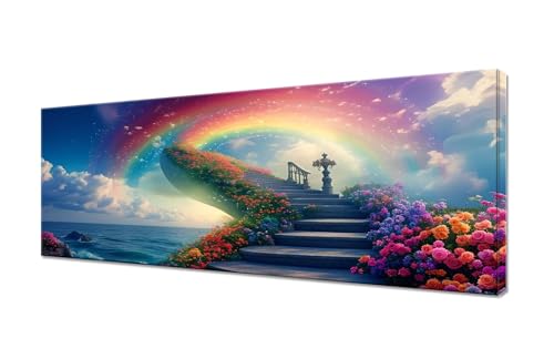 Diamond Painting Erwachsene Groß XXL 100x40cm,5D Diamond Painting Regenbogen Diamant Painting Bilder Wolken Diamond Painting Kinder,DIY Full Drill Diamant Malerei Stickerei Set,Deko Wohnzimmer R1-310 von RSZYUUNG