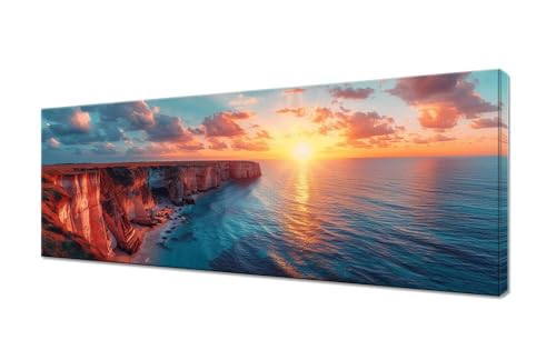 Diamond Painting Erwachsene Groß XXL 100x40cm,5D Diamond Painting Sonnenaufgang Diamant Painting Bilder Meer Diamond Painting Kinder,DIY Full Drill Diamant Malerei Stickerei Set,Deko Wohnzimmer R1-34 von RSZYUUNG