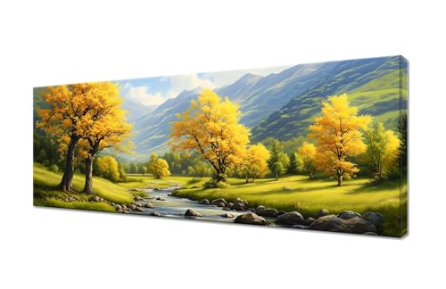 Diamond Painting Erwachsene Groß XXL 50x20cm, 5D Diamond Painting Baum Diamant Painting Bilder Landschaft Diamond Painting Kinder, DIY Full Drill Diamant Malerei Stickerei Set, Deko Wohnzimmer R1-68 von RSZYUUNG