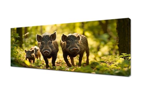 Diamond Painting Tier Diamant Painting Bilder Schwein Diamond Painting Erwachsene Kinder, Malen nach Zahlen Diamant Anfänger, DIY Mosaikherstellung Bastelset für Zimmer Deko Geschenke, 150x60cm R1-307 von RSZYUUNG