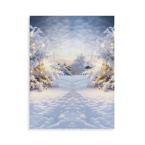 RTFGHJS Digitales Ölgemälde, DIY-Set, Wintermalerei-Set für Erwachsene und Anfänger, 24 Farben, digitales Ölgemälde, DIY-Kunst-Set, moderne Galerie-Drucke für Heimdekoration, 30 x 40 cm von RTFGHJS