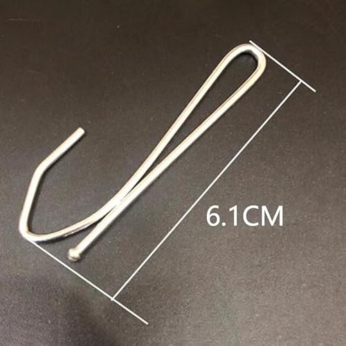 10 STÜCKE weiß Metall Einzelhaken Vier Gabel Vorhang Band Haken Vorhang Tuch Ring Klemmschienen DIY Wohnaccessoires(Silver-Single Hook) von RTKYYZ