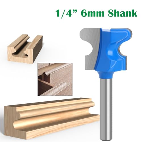 1PC 6mm 1/4 "Schaft 6,35mm Doppel Finger Router Bits for Holz Fräser Industrie Grade Bit holzbearbeitung Werkzeuge(6.35mm Shank,15.9mm) von RTKYYZ