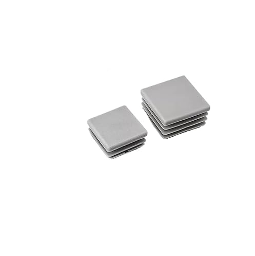 2/8 Stück graue, quadratische, runde Kunststoffrohrstopfen, rechteckige Endkappen, Möbelbeine, Staubschutz, Schutzpolster, Nivellierfüße(16x16mm,2 pcs) von RTKYYZ