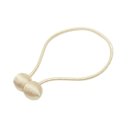 2 Stücke/4 Stücke Magnetische Kugel Vorhang Krawatte Seil Rückenlehne Schloss Kopfhörer Typ Magnetische Schnalle Krawatte Seil Vorhang Zubehör(For beige,1pcs) von RTKYYZ