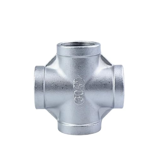 Vier-Weg Rohr Armaturen 304 Edelstahl Weibliche Gewinde 1/4'' 3/8'' 1/2'' 3/4'' 1'' 1-1/4 “BSP Gleich Durchmesser Rohr Stecker(1-1/2") von RTKYYZ