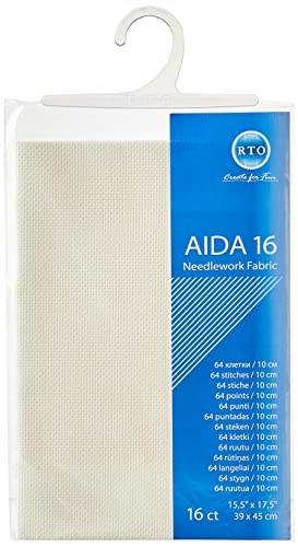 RTO Aida 16 Count 39 x 45 cm, elfenbeinfarben von RTO