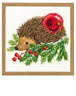 RTO C269 Igel und Weihnachtsbaum Kreuzstichset, Baumwolle, Mehrfarbig, 15,5x13 cm von RTO