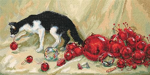 RTO Kreuzstich-Stickset für Erwachsene Tiere, Weihnachten und Neujahr – Zange, 40 x 20,5 cm, 14 CT von RTO