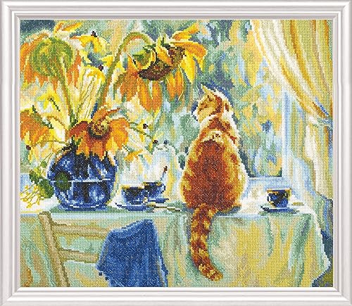 RTO Kreuzstich-Stickset für Erwachsene Tiere – Sonniger Tag, 35 x 30 cm, 14 CT von RTO