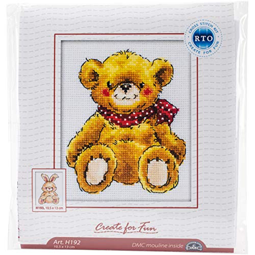 RTO Teddy-Bear Counted Cross Stitch Kit-4"X5" 14 Count von RTO