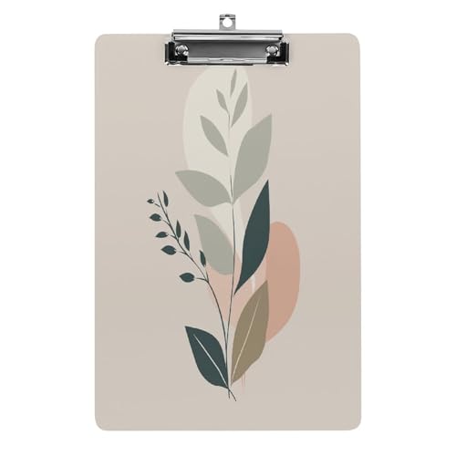 Acryl-Klemmbrett, 32,5 x 21,6 cm, lustige Blätter und Ranken, Druck-Dateibrett, niedlich, mit flachem Profil-Clip für Bürobedarf Acryl-Klemmbrett, 32,5 x 21,6 cm, lustige Blätter und Ranken, Druck-Dateibrett, niedlich, mit flachem Profil-Clip für Bürobedarf von RTSEBVN