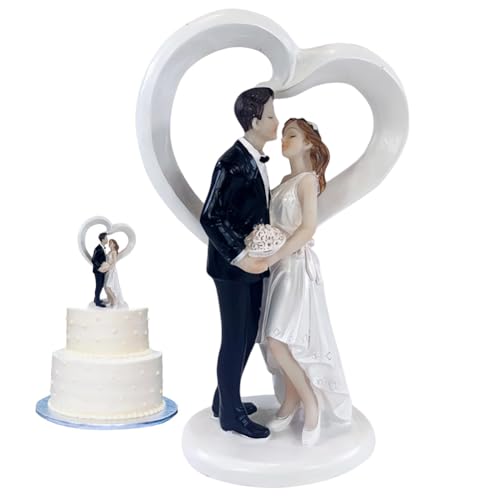 RTUHCSP Wedding Cake Topper Figurine, Dekofigur Hochzeitspaar, Wedding Torte Topper, Tortenfigur Hochzeit, für Vorschlag, Valentinstag Dekoration Wedding von RTUHCSP