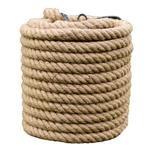 Hanfseil, 16mm / 18mm / 20mm Juteseil, Natürliche Twine Seil Dicke und Starke Hanfschnur, Jute Rope für Kunsthandwerk, Dekoration, Geschenkverpackung,16mm_10m von RTY-BY