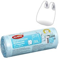 RUBIN Müllbeutel Geruchsstopp 35,0 l blau, 25 St. von RUBIN