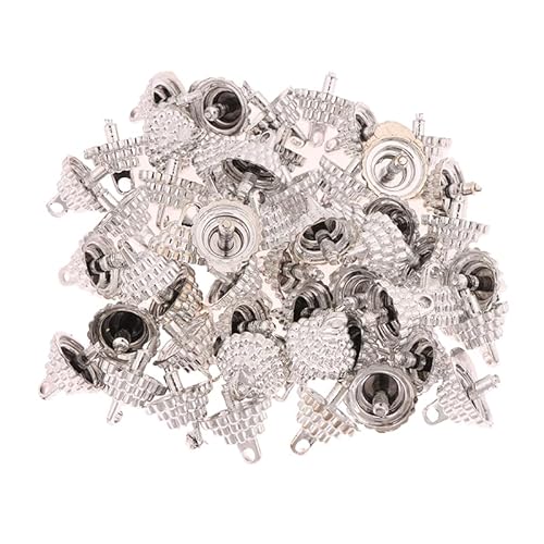 50/100pcs Anhänger Set Kugeln Charms Anhänger Kappen Dekoration Halter Kugel Ständer Ersatz Kreative Zubehör Weihnachten Teile von RUDFUZ