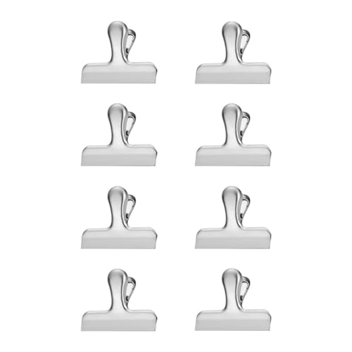 8 Stück Lebensmittel clips Edelstahl-Chip-Tasche Clips Chip-Clips für Lebensmittel, luftdigendes Siegel Toll für Küche Home Office (schwarz) von RUDFUZ