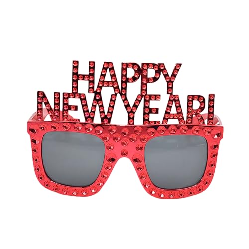 RUDFUZ 2025 Nummer-Brille, Happy New Year Brille, Diamant-Glitzer-Brille, Cosplay, Requisite, Weihnachten, Party, Dekoration, lustige Brille von RUDFUZ