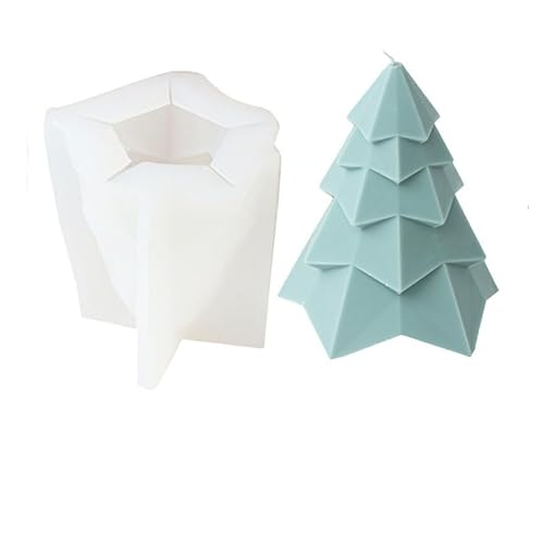 Weihnacht liche geometrische Formen Form 8 Stile Weihnachts baum Silikon kerzen formen Verdrehte Blase Aroma therapie Weihnachts dekoration Ornamente DIY Handwerk von RUDFUZ