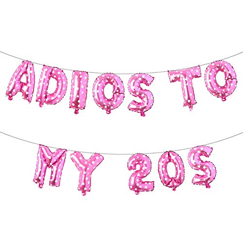 Adios to My 20S Ballon 30. Geburtstag Party Decor Taco Bout 30 Luftballons Mexikanischer 30. Geburtstag Fiesta 30 Geburtstag Dekor Kaktus Ballon (Adios to My 20s Pink Heart) von RUIANSI