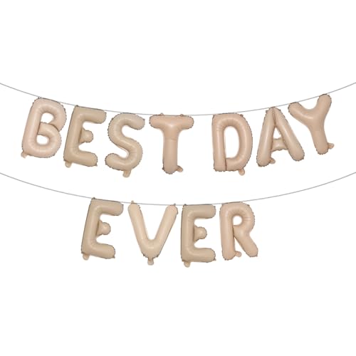 Ballonbanner "Best Day Ever" für Geburtstagsfeier, Hochzeitsempfang, Brautparty, Verlobungsfeier, Geburtstagsparty-Dekorationen (Best Day Ever) von RUIANSI