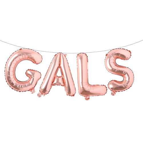 Buchstabe GALS Galentines Day Party Dekorationen Be My Galentine Thema Damen Feier Dekor Happy Galentines Day Banner Ballon (GALS Rose Gold) von RUIANSI