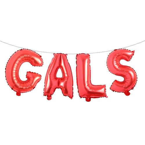 Buchstabe GALS Galentines Day Party Dekorationen Be My Galentine Thema Damen Feier Dekor Happy Galentines Day Banner Ballon (GALS Rot) von RUIANSI