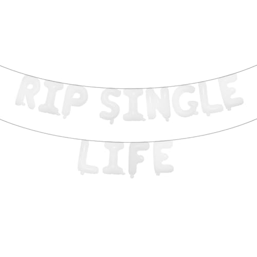 Rip Single Life Bachelorette Party Dekoration Bachelorette Party Dekorationen Bachelorette Verlobung Hochzeit Party (RIP SINGLE LIFE White) von RUIANSI