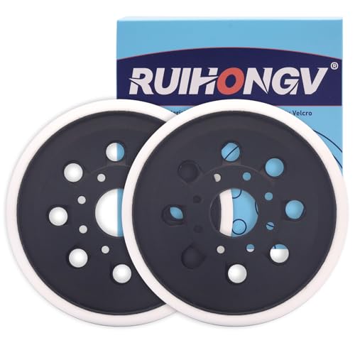 RUIHONGV 12,7 cm Schleifpad für Bosch, 2 Stück, Klettschleifer, Ersatzpad für Bosch RS034 & RS035, kompatibel mit ROS20 ROS20VS ROS20VSC ROS20VSK GEX12V GEX18V ROS10 Schwingschleifer von RUIHONGV