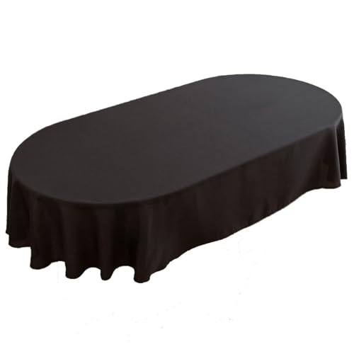 RUISIBO Ovale Tischdecke, 137 x 183 cm, Polyester, waschbar, Tischdecke für Esstisch, wasserabweisend, Outdoor-Tischdecke von RUISIBO