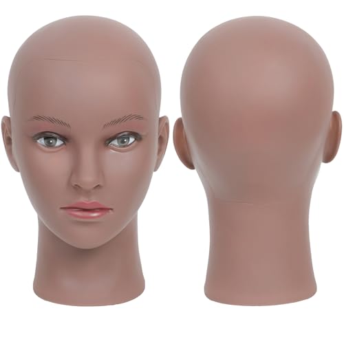 Schaufensterpuppe Kopf Glatze Afro Weibliche Kosmetologie Manikin Kopf für Perücken Machen Perücke Display Hut Display Brille Display Friseur Ausbildung Kopf Puppe Kopf mit Klemme von RUISIMEI