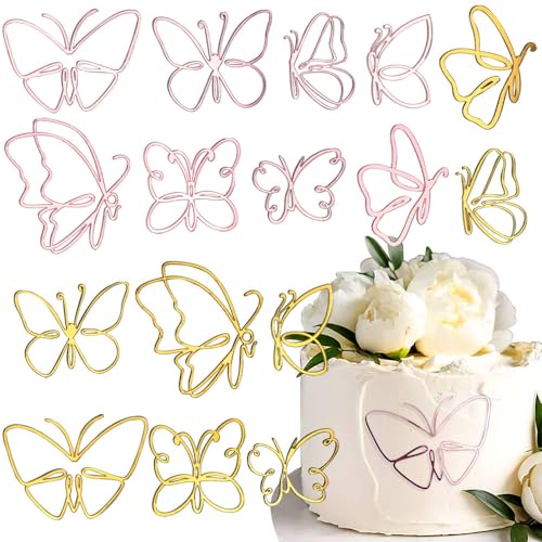 16 Stile Schmetterling Tortenaufleger Happy Birthday Tortendeko Geburtstag Kuchen Deko Butterfly Cupcake Topper Cake Topper Hochzeit Torten Deko Schmetterlinge Deko Geburtstag Babyparty Kuchendeko von RUIYDZ