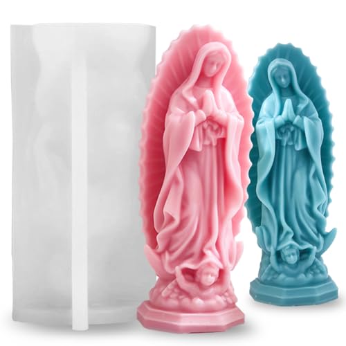 Christliche Deko Jungfrau Maria Statue Silikonformen Gießformen Jesus Figur Kerzen Formen Silikon Gießform Kerzen Selber Machen Duftkerze Silikonform Epoxidharz Formen Virgin Mary Resin Silicone Mold von RUIYDZ