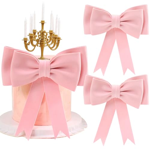 Übergroße Rosa Schleife Tortendeko Geburtstag Pink Bow Cake Topper Hochzeit Bogen Tortenaufleger Kuchen Deko Torten Zubehör Schleifen Kuchendeko Kuchendekoration Hochzeitstorte Deko Geburtstagsdeko von RUIYDZ