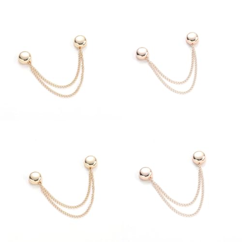 4 PCS Multifunktionale magnetische Kleidung Clips,Kleidung Pin magnetische Clips, Hemd Clips für Frauen Kleidung,Shorening Magnetverschluss für Cinch T-Shirt Säume,Ärmel (Gold+Rose Gold) von RUIYOR