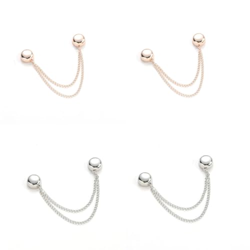 4 PCS Multifunktionale magnetische Kleidung Clips,Kleidung Pin magnetische Clips, Hemd Clips für Frauen Kleidung,Shorening Magnetverschluss für Cinch T-Shirt Säume,Ärmel (Roségold+Silber) von RUIYOR